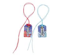 Amosfun 2pcs Japanese Omamori Koi Fish Amulet Embroidered Lucky Charms for Luck Wealth Protection Hanging Pendant Traditional Shrine Blessing Bags for Car Home Office Decor