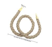 Amosfun 2pcs Jute Rope Safety Barriers Crowd Control Replacement Stanchion Ropes for Queue Management Bank Hotel Airport Fencing Easy Install