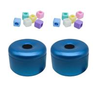 Amosfun 2pcs Metal Parrot Coin Box Creative Design Vibrant Colour Interactive for Cockatiels and Small Cockatoos Stimulate Bird's Mind and Keep Bird Vigorous and Healthy Indoor Training