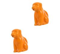 Amosfun 2pcs Milk Cup Mini Ceramic Jug Latte Coffee Sauce Pot Dog Shape Design Random Color