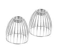 Amosfun 2pcs Mini Iron Cage Light Shade Birdcage Design Vintage Metal Pendant Lamp Cover Compatible with Bulbs Space Saving Art Fixture for Bedroom Dining Room