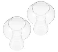 Amosfun 2pcs Mushroom Shaped Cocktail Glasses, Bar and Party Drinkware Set for Festivals and Indoor Use, Unique Nightclub and Christmas Cup Collection