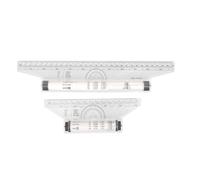 Amosfun 2pcs Parallel Rolling Ruler Set 30cm and 15cm Plastic Drafting Glider Rulers for Engineering Drawing, Technical Design, Office and Student Use with Circle and Arc Measuring