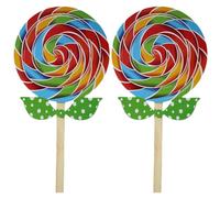 Amosfun 2pcs Party Candy Prop Party Decorations Lollipop Favor Lollipop Candy Props Fake Food Photo s Photo Booth Fake Accessories Felt Child Christmas