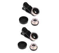 Amosfun 2pcs Phone Camera Lens Kit Wide Angle Fisheye Upgraded Macro Lens for Smartphones Golden Compatibility and More