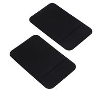 Amosfun 2pcs Phone Card Case Sticky Id Holder with Non-Slip Design Premium Fabric Material Universal Application Black for Mobile Phones