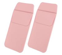 Amosfun 2pcs Pink Pu Leather Pen Pencil Cases with Large Storage Capacity, Nurse Pen Organizers for Doctors and Nurses, Multi-Functional Badge and Card Holder Pouches