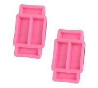 Amosfun 2Pcs Pink Silicone Chocolate Mold Gold Brick Design 4-Cavity Candy Mould Set for Home Baking and Candy Making