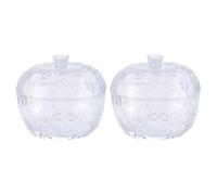 Amosfun 2pcs Plastic Candy Storage Jars with Lid, Wear Resistant and Water Resistant Snack Containers for Kitchen and Home Table Storage