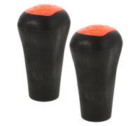 Amosfun 2pcs Plastic Forklift Knob Replacements with Precision Control and Universal Compatibility, Black Forklift Handle Lever Knobs for Easy Operation and Sturdy Use