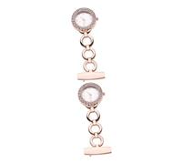 Amosfun 2pcs Pocket Watch Doctor Hanging Watch Rose Gold Nurses Lapel Pin for Work