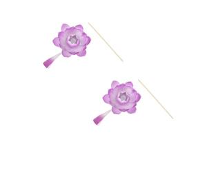 Amosfun 2pcs Portable Lotus LED Lamp Ancient Costume Show Prop for Festival Layout Changing Light Photography Decor