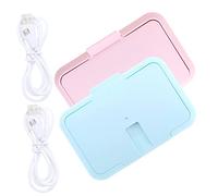 Amosfun 2pcs Portable Wipes Warmer for Travel Use USB Wet Tissue Warmer Heater Keep Wipes Warm and Ready for Diaper Changes