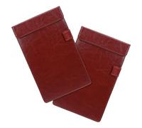 Amosfun 2pcs Pu Leather Check Presenter Clipboard for Restaurants and Ktv, 9.8x5.9 Inch Mini Menu Holder with Sturdy Pen Loop and Abrasion Resistance, Lightweight and Stylish Design