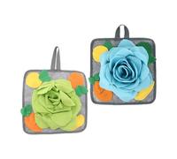 Amosfun 2pcs Rabbit Pet Slow Feeding Mat Polar Fleece Material Imitate Looking for Food Train Rabbit's Smell Training Mat for Pets