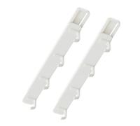 Amosfun 2pcs Retractable Wall Gap Hooks Space-Saving Row Hooks for Kitchen Bathroom Bedroom Easy Paste No-Drill Storage Hangers for Towels Hats Coats White Modern Design