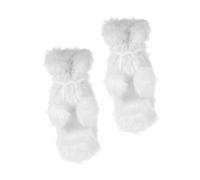 Amosfun 2pcs Reusable Christmas Wine Bottle Bags Plush Holiday Bottle Covers with Drawstrings Anti-Slip Protective Wine Plush Pouches for Xmas Festivals Weddings and Home Decor