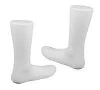 Amosfun 2pcs Reusable Female Foot Mannequin for Sock Display Plastic Shoe Model Stand for Women Boots and Footwear Showcase Practical Sock Holder for Retail and Home Use