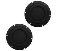 Amosfun 2pcs round Subwoofer Passive Radiator Rubber Speaker Membrane Replacement Parts with Enhanced Bass Performance and Universal Compatibility for DIY Speaker Repair
