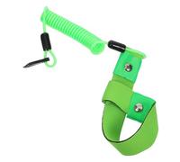 Amosfun 2pcs Safety Kill Switch Lanyard with Quick Release Elastic Tether and Safety Connector Cord for Outboard Motor Emergency Stop Light Green Fits Motorboats