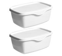 Amosfun 2pcs Sealed Wet Wipes Box Reusable Tissue Box Holder for Travel Desktop Office Use Cover
