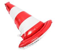 Amosfun 2Pcs Self-Standing 4D Cartoon Traffic Cone Foil Balloons for Birthday Party Decorations and Photo Props