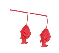 Amosfun 2Pcs Silicone Fish-Shaped Tea Strainer Infusers, Creative Tea Filter for Loose Leaf, Easy-Clean Reusable Herb and Spice Use, Home Kitchen Accessory