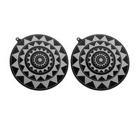 Amosfun 2pcs Silicone Induction Cooktop Protector Mats for Kitchen Stove Surface, Anti-warp and High Temperature Resistant Pads, 9.5 Inch Heatproof Covers for Induction Cooker
