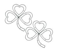 Amosfun 2pcs St Patrick's Day Shamrock Iron Wire Wreath Frames, 31x31cm Green Metal Hoops for DIY Garland, Hanging Home Décor Accents for Irish Holiday Celebration