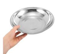 Amosfun 2pcs Stainless Steel Mechanical Scale Pans Replacement for Kitchen and Industrial Weighing Compatible with Manual Dial and Bench Scales Weighing Plates for Accurate Measurement