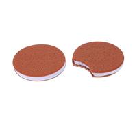 Amosfun 2pcs Sticky Memo Pads Memo Notes Paper Cookies Shaped Funny Adorable Design Won't Leave A Mark Easy Re-positioning Practical Gift for Students and Office Use