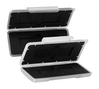 Amosfun 2pcs Storage Case Hard Drive Carrying Case for SSD with Soft Foam Lining Anti-lost Protection Moisture Resistant Black Protective Box for Friends Travel Use