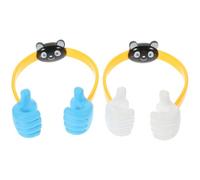 Amosfun 2pcs Thumbs up Phone Stand Desktop Decor Cute Cartoon Panda Holder with Tpr Pvc Material Protects Device from Slides Easily Adjust Perspective Compact Design Gift for Chinese New