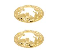 Amosfun 2pcs Tulip Gold Hollow Metal Aromatherapy Candle Covers Windproof Heat-Gathering Lids for Scented Jar Candles Home Décor