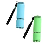 Amosfun 2Pcs UV Fluorescent Detection Lamp Pen for Mask and Nail Art LED UV Flashlight with Strong Penetration for Fluorescent Agent Testing Aluminum Body Portable for Jewelry Money and