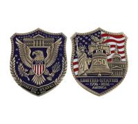Amosfun 2pcs Veteran Flag Pins Lapel Lightweight Alloy and Antiallergy Material, Featuring Exceptional Durability and Sophisticated Packaging, for Memorial Day and Independence Day