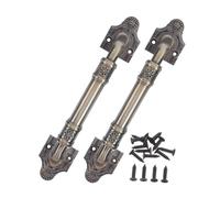 Amosfun 2pcs Vintage Barn Door Handle Pull Heavy Duty Metal Sliding Door Handles with Unique Retro Pattern for Farmhouse Decor and Home Improvement Projects