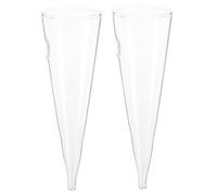 Amosfun 2Pcs Wall-Mounted Glass Vase Hydroponic Vase for Small Flowers and Plant Cuttings Decorative Planter for Home Aesthetics