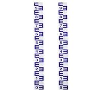 Amosfun 2pcs Water Level Gauge Sticker Water Level Indicator Coated Sticker Blue Scale Easy Installation 1m Self-adhesive for Boat