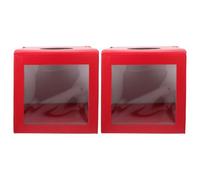 Amosfun 2pcs White Cardboard Donation Boxes with Slot, Raffle Ticket and Suggestion Box Set for Charity, Fundraising, Voting, and Office Use