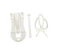Amosfun 2pcs White Plastic Bird Cage Clamps Handy Parrot Vegetable and Fruit Clips to Enrich Living Environment of Birds Suitable for Cage Accessories