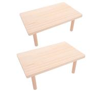 Amosfun 2Pcs Wooden Hamster Platforms with Legs Small Pet Climbing and Play Boards for Hamster Cage Multi-Level Landscape Stands for Dwarf and Golden