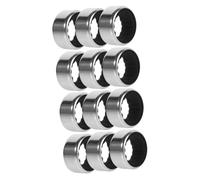Amosfun 2sets Stainless Steel Wine Collar Leak-Proof Drip Ring for Bottles Elegantly Protects Wine Labels Suitable for Home Restaurant Bar 6pcs*2