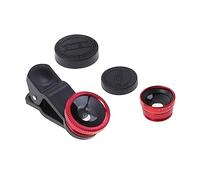 Amosfun 3 in 1 Universal Mobile Phone Camera Lens Kit Clip On Macro Super Wide Angle Fisheye Lens Aluminium Alloy Easy Install