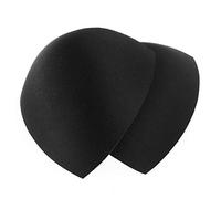 Amosfun 3 Pair Bra Pad Inserts Pads Replacement Removable Inserts Cups Push Up Pads Liner Pads for Sports Bra Bikini Tops Swimsuit (Black)