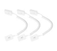 Amosfun 3 Pcs Remote Control Retractable Tether Retractable Cable with Self Adhesive Hook Anti-lost Design White for Home and Hotel Use