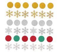 Amosfun 300pcs Christmas Snowflake Confetti Red Green Gold Paper Glitter Sprinkles for Holiday Party Table Scatter Elegant Winter Decoration for Festive Occasions and Year End Celebrations