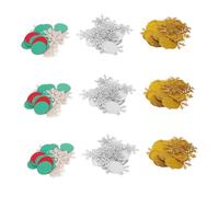Amosfun 300pcs Christmas Snowflake Confetti with Glittery Round Paper Sprinkles Festive Red Green Gold Silver Table Scatter for Holiday Party Decorations Easy to Use Winter Ornament