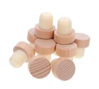 Amosfun 30pcs Beech Wood Wine Bottle Stoppers T-Shaped Cork Sealing Plugs for Glass Bottles Reusable Natural Wood Corks Wine Saver Freshness Sealers for Collectors and Packaging