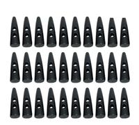Amosfun 30pcs Black Wooden Buttons 5cm, 2 Holes Olive Shape Fasteners for Overcoat Sewing, Decorative Natural Wood Buttons for Craft and Garment Accessories